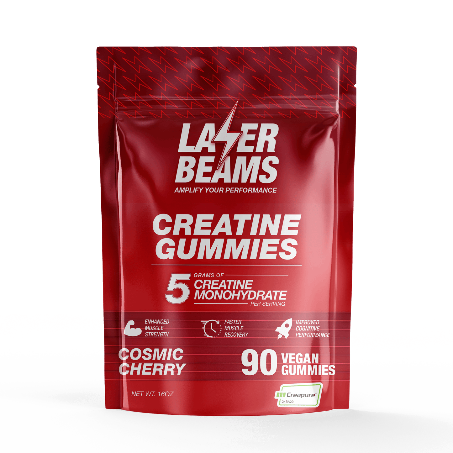 Laser Beams Gummies 1 Month Supply Cosmic Cherry Creatine Monohydrate Gummies