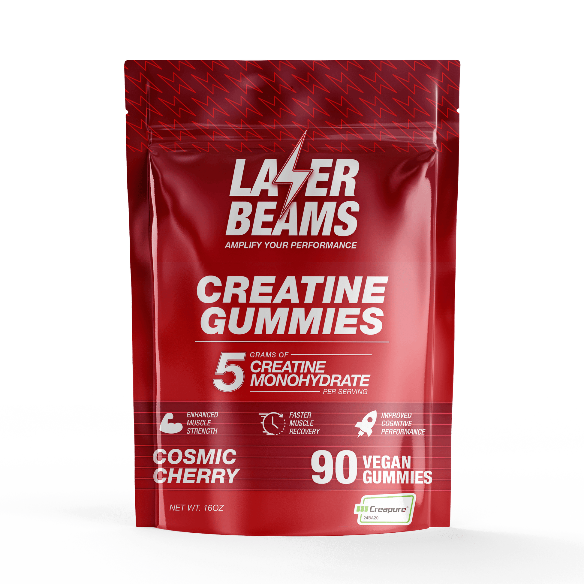 Laser Beams Gummies 1 Month Supply Cosmic Cherry Creatine Monohydrate Gummies