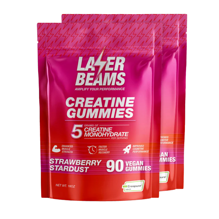 Laser Beams Gummies 1 Month Supply Blue Raspberry Creatine Gummies