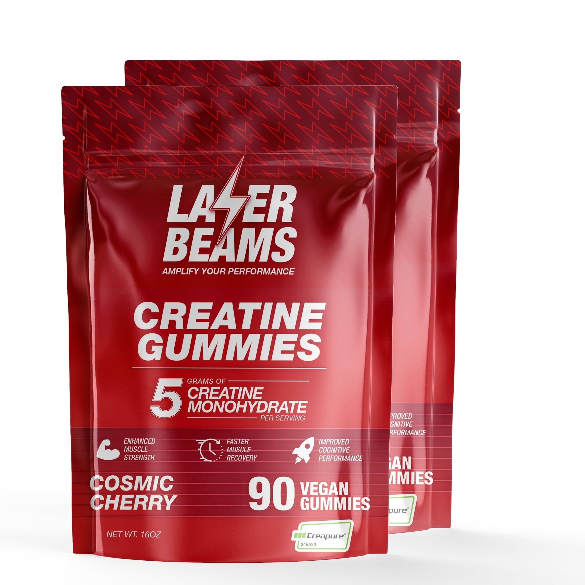 Laser Beams Gummies 1 Month Supply Blue Raspberry Creatine Gummies