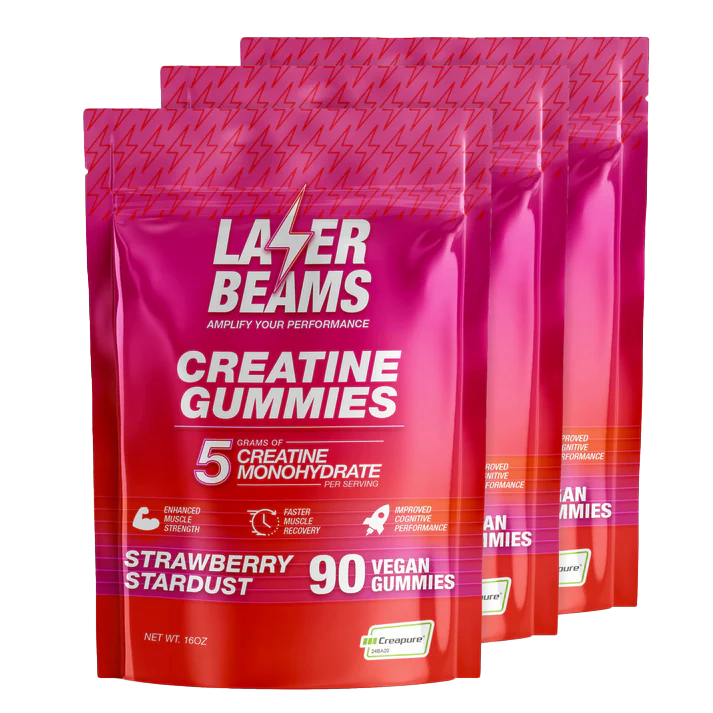 Laser Beams Gummies 1 Month Supply Blue Raspberry Creatine Gummies