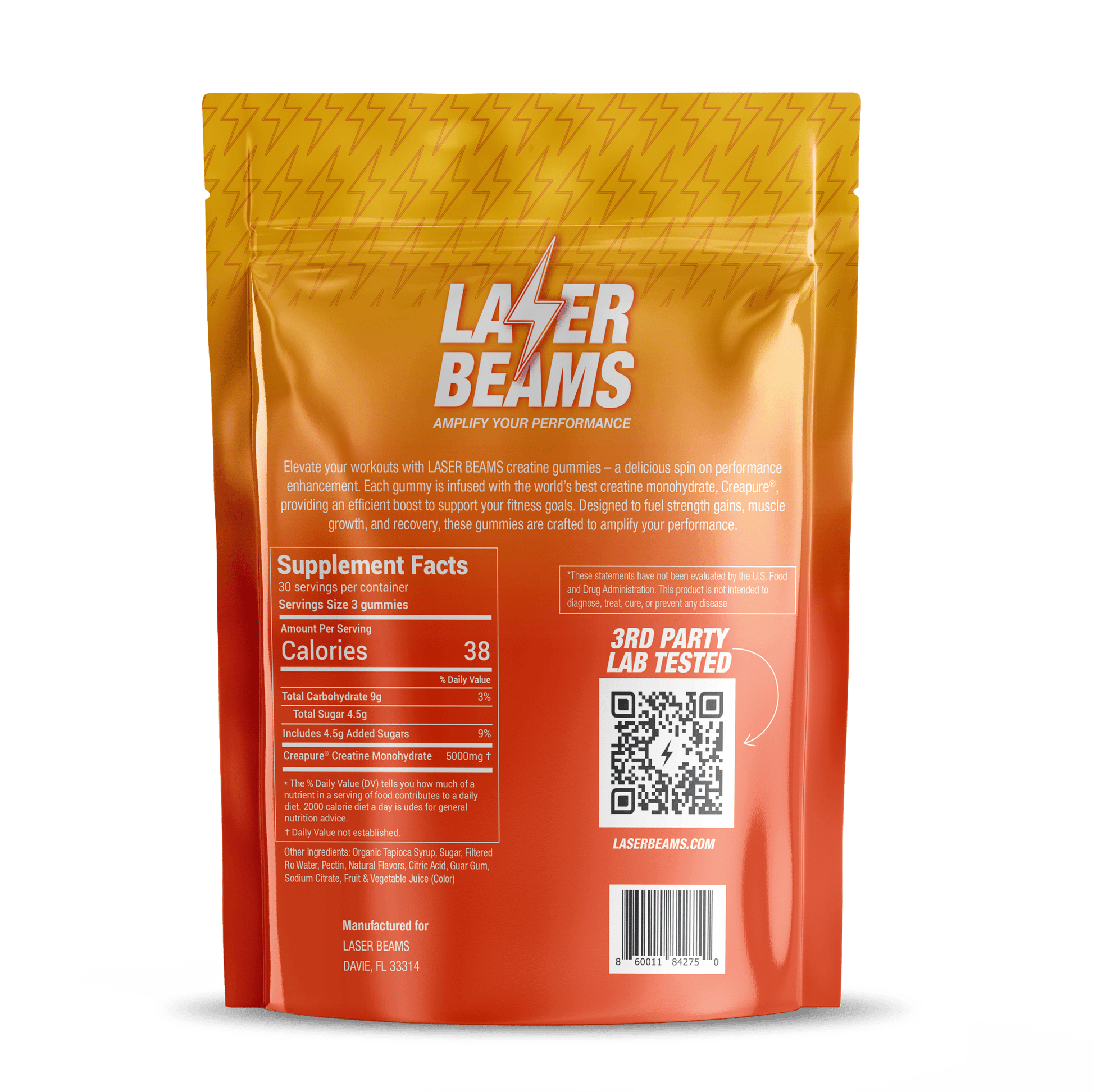 Laser Beams Gummies Mango Madness Creatine Gummies